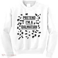 Pretend I'm A Dalmatian Funny Lazy Halloween Costume Kids Sweatshirt thumb 0