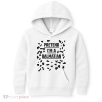 Pretend I'm A Dalmatian Funny Lazy Halloween Costume Kids Hoodie thumb 0