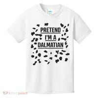 Pretend I'm A Dalmatian Funny Lazy Halloween Costume Kids T-Shirt thumb 0