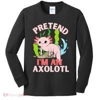 Pretend I'm An Axolotl Kids Long Sleeve Shirt thumb 0