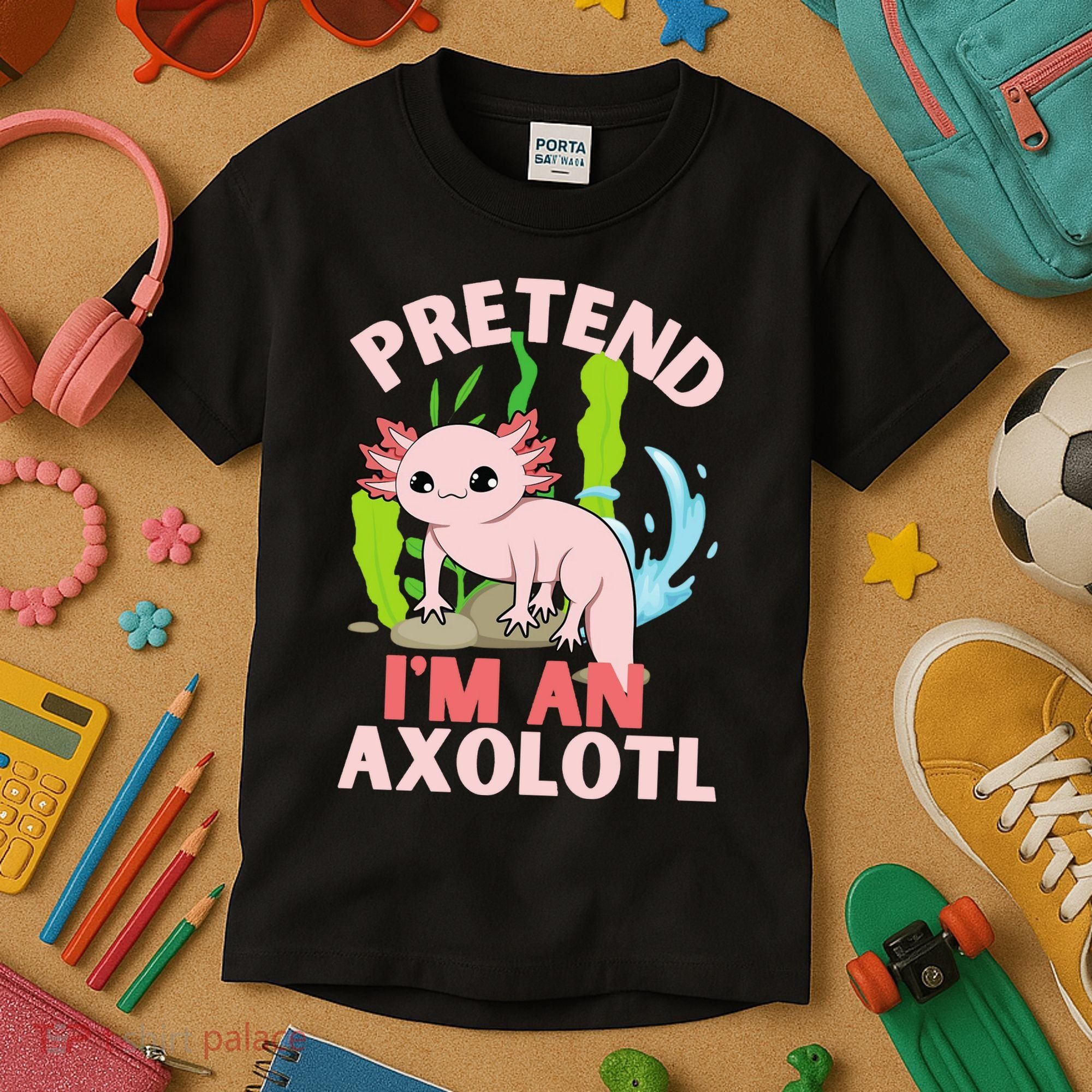 Pretend I'm An Axolotl Kids T-Shirt