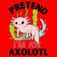 Pretend I'm An Axolotl Santa Hat thumb 1
