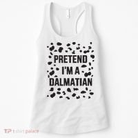 Pretend IM A Dalmatian Dog Funny Lazy Halloween Costume Women's Tank Top thumb 0