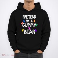Pretend I'm A Gummy Bear Tee Funny Lazy Halloween Costume Hoodie thumb 0