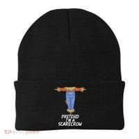 Pretend IM A Scarecrow Funny Lazy Halloween Costume Beanie thumb 0