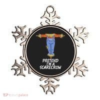 Pretend IM A Scarecrow Funny Lazy Halloween Costume Ornament thumb 0