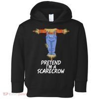Pretend IM A Scarecrow Funny Lazy Halloween Costume Toddler Hoodie thumb 0