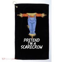 Pretend IM A Scarecrow Funny Lazy Halloween Costume Golf Towel thumb 0