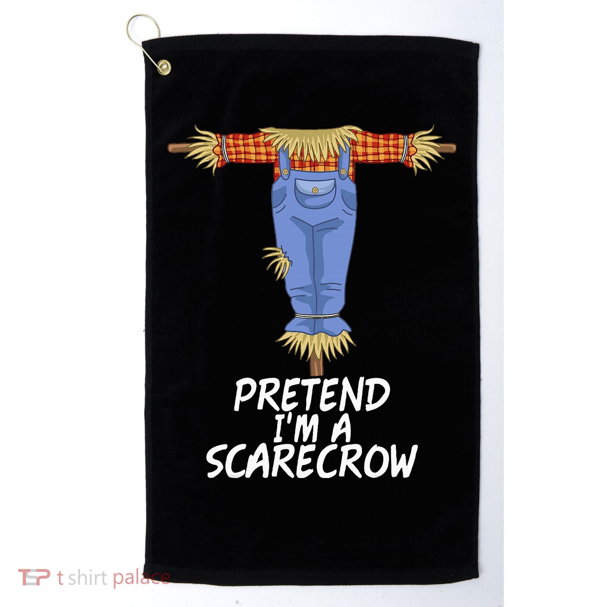 Pretend IM A Scarecrow Funny Lazy Halloween Costume Golf Towel
