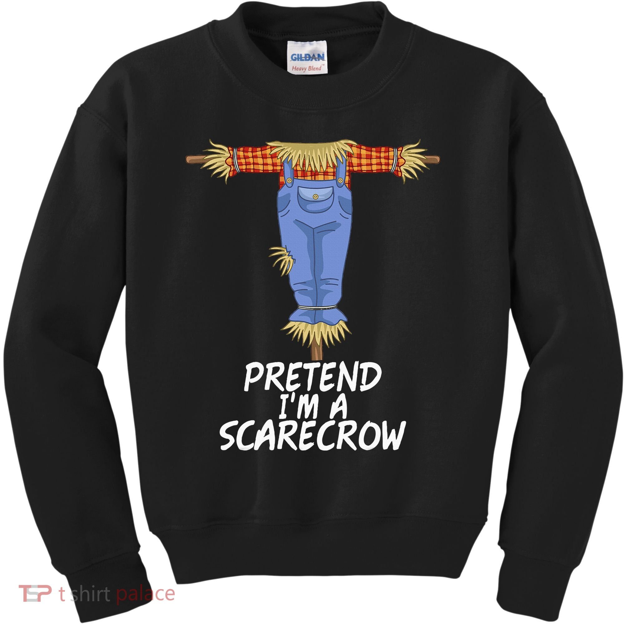 Pretend IM A Scarecrow Funny Lazy Halloween Costume Kids Sweatshirt