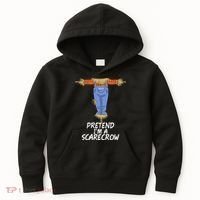 Pretend IM A Scarecrow Funny Lazy Halloween Costume Kids Hoodie thumb 0