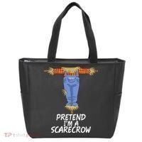 Pretend IM A Scarecrow Funny Lazy Halloween Costume Tote Bag thumb 0
