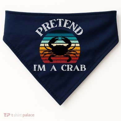 Pretend I'm A Crab USA-Made Doggie Bandana