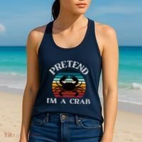 Pretend I'm A Crab Women's Tank Top thumb 2