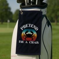 Pretend I'm A Crab Golf Towel thumb 2