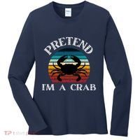 Pretend I'm A Crab Women's Long Sleeve Shirt thumb 0