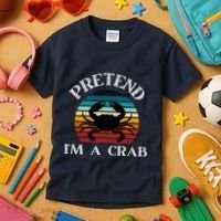 Pretend I'm A Crab Kids T-Shirt thumb 3