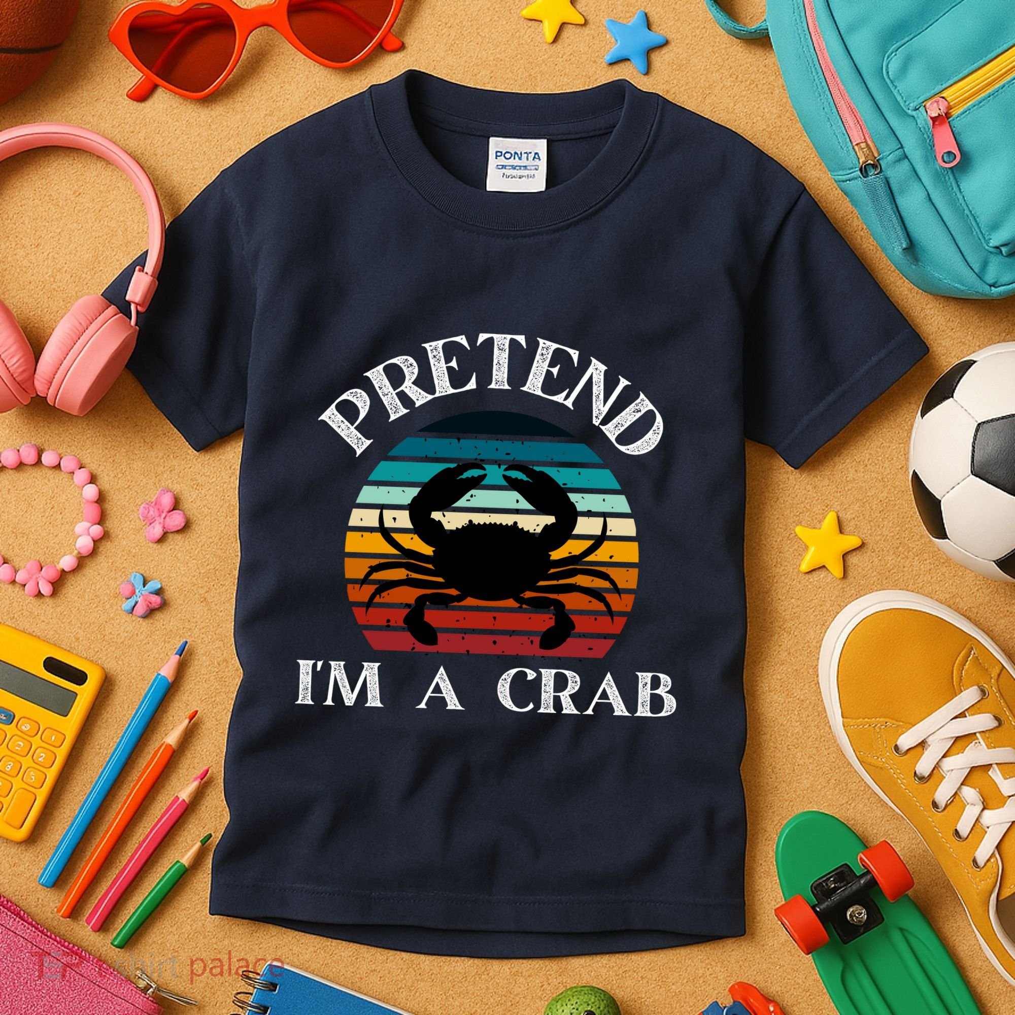 Pretend I'm A Crab Kids T-Shirt