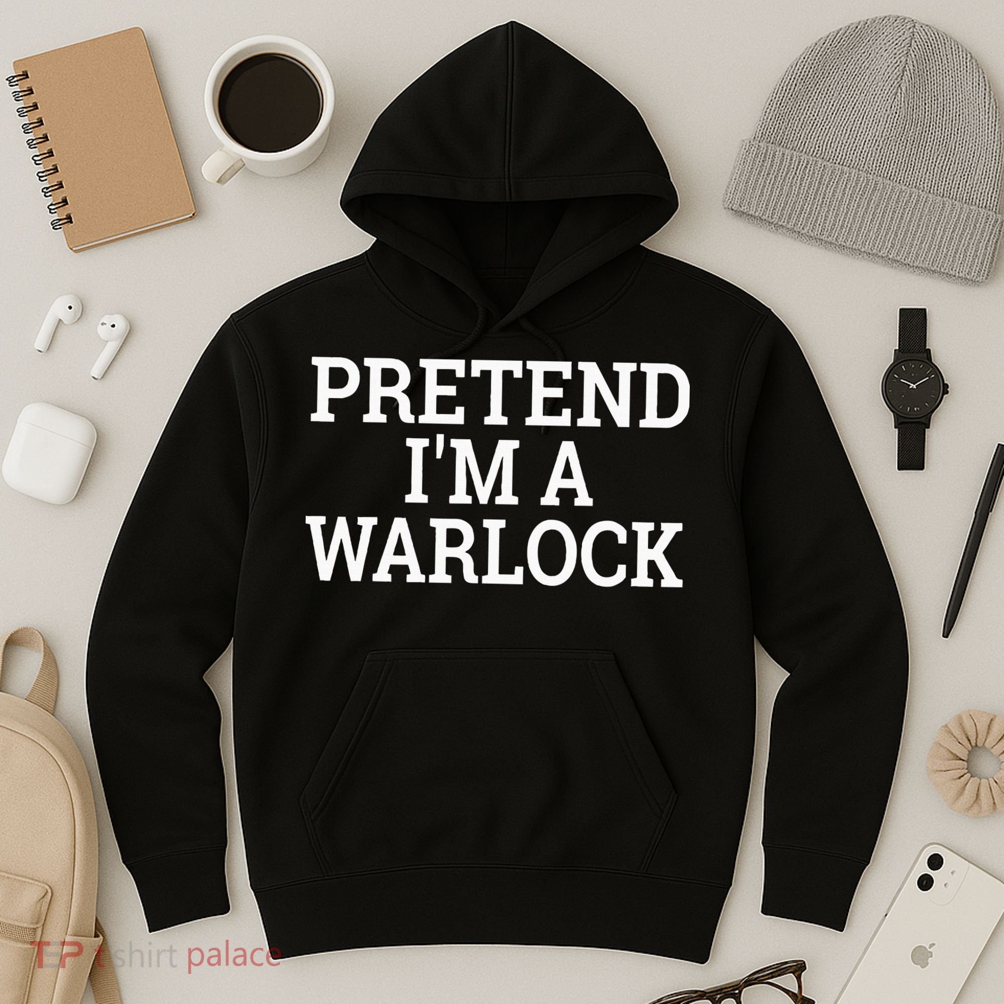 Pretend IM A Warlock Lazy Halloween Easy Costume Hoodie