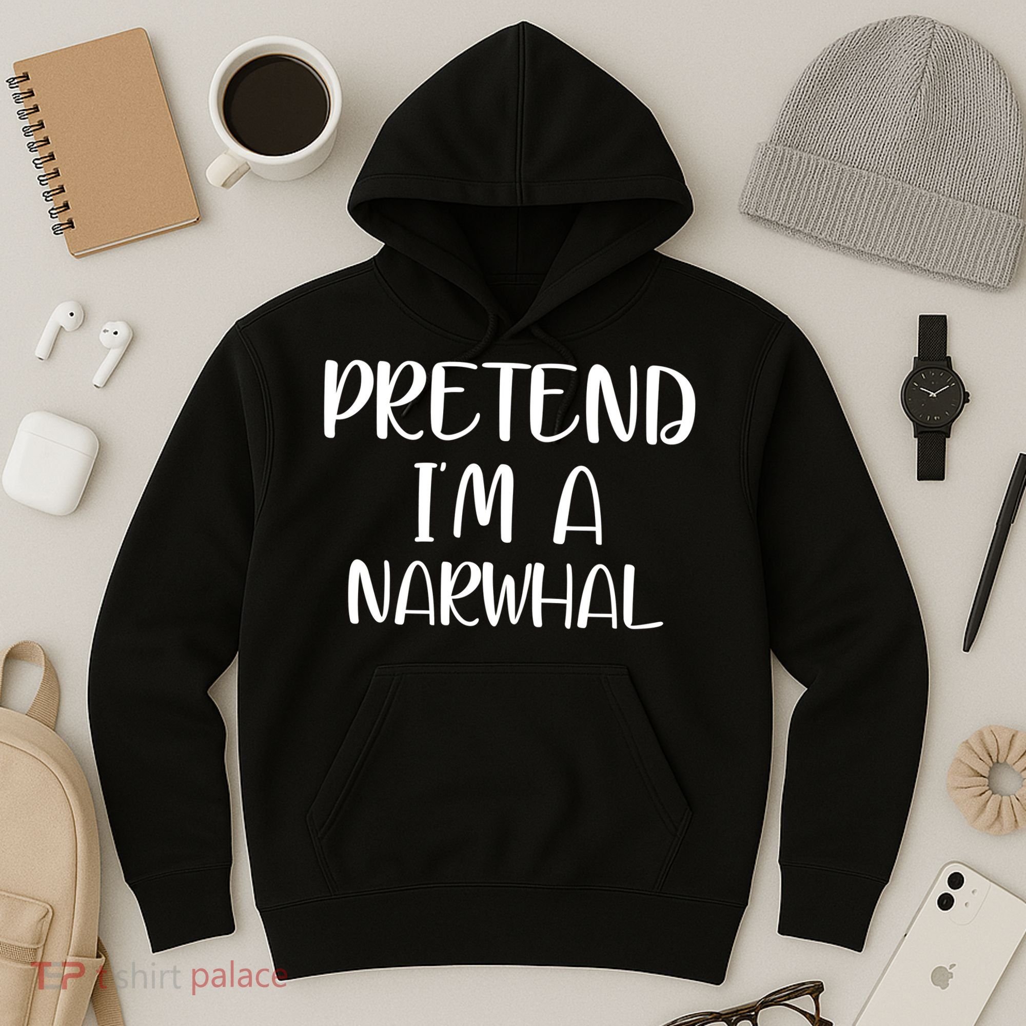 Pretend Im A Narwhal Hoodie