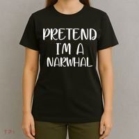 Pretend Im A Narwhal T-Shirt thumb 4