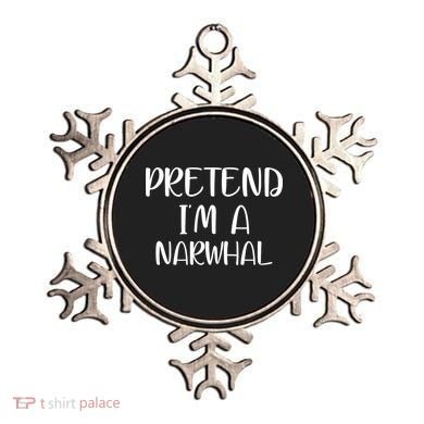 Pretend Im A Narwhal Ornament