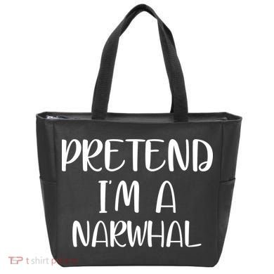 Pretend Im A Narwhal Tote Bag