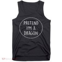 Pretend Im A Dragon Halloween Costume Tank Top thumb 0