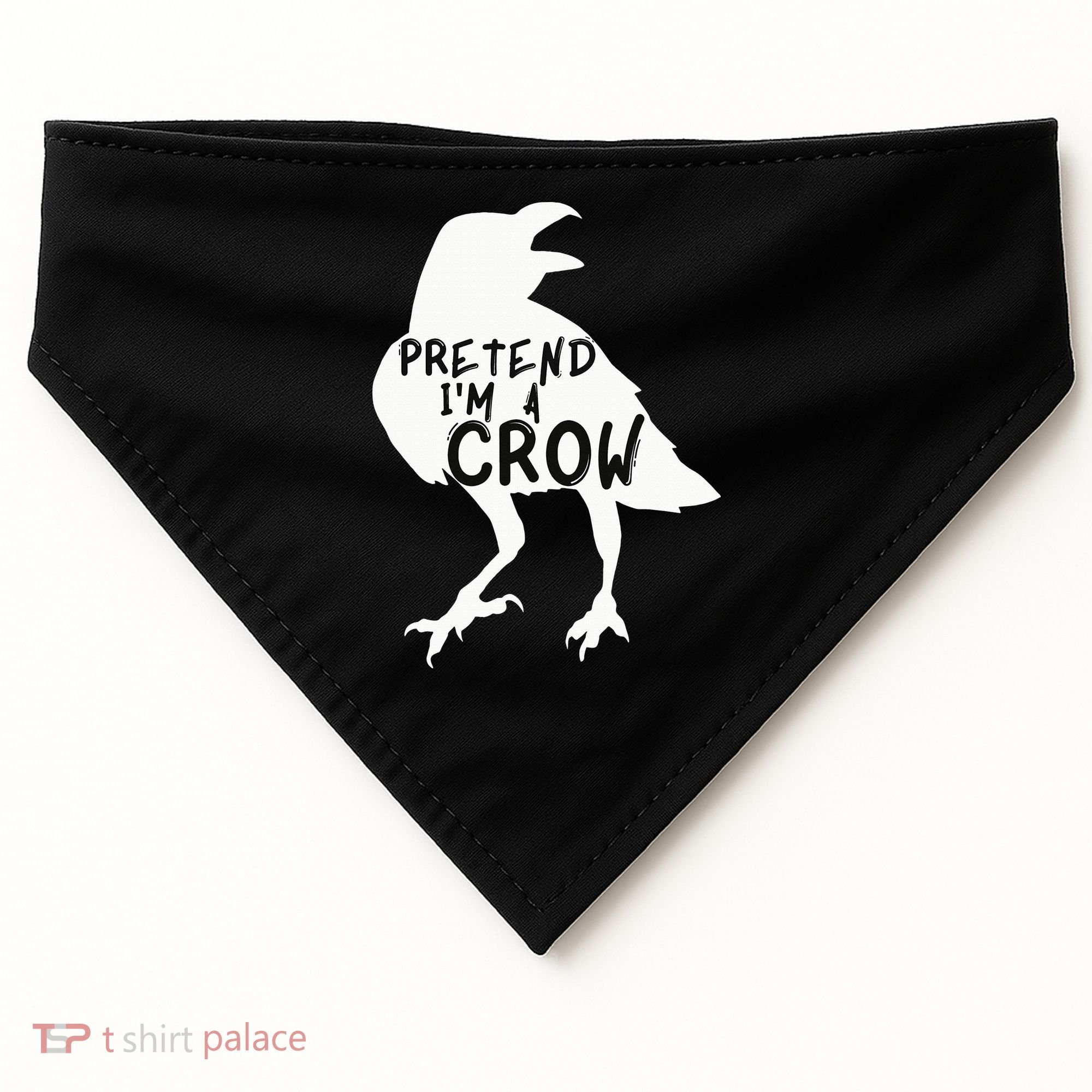 PRETEND I'M A CROW Funny Lazy Halloween Costume CROW USA-Made Doggie Bandana