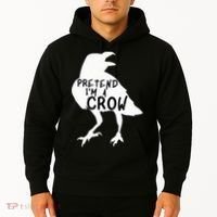 PRETEND I'M A CROW Funny Lazy Halloween Costume CROW Hoodie thumb 2