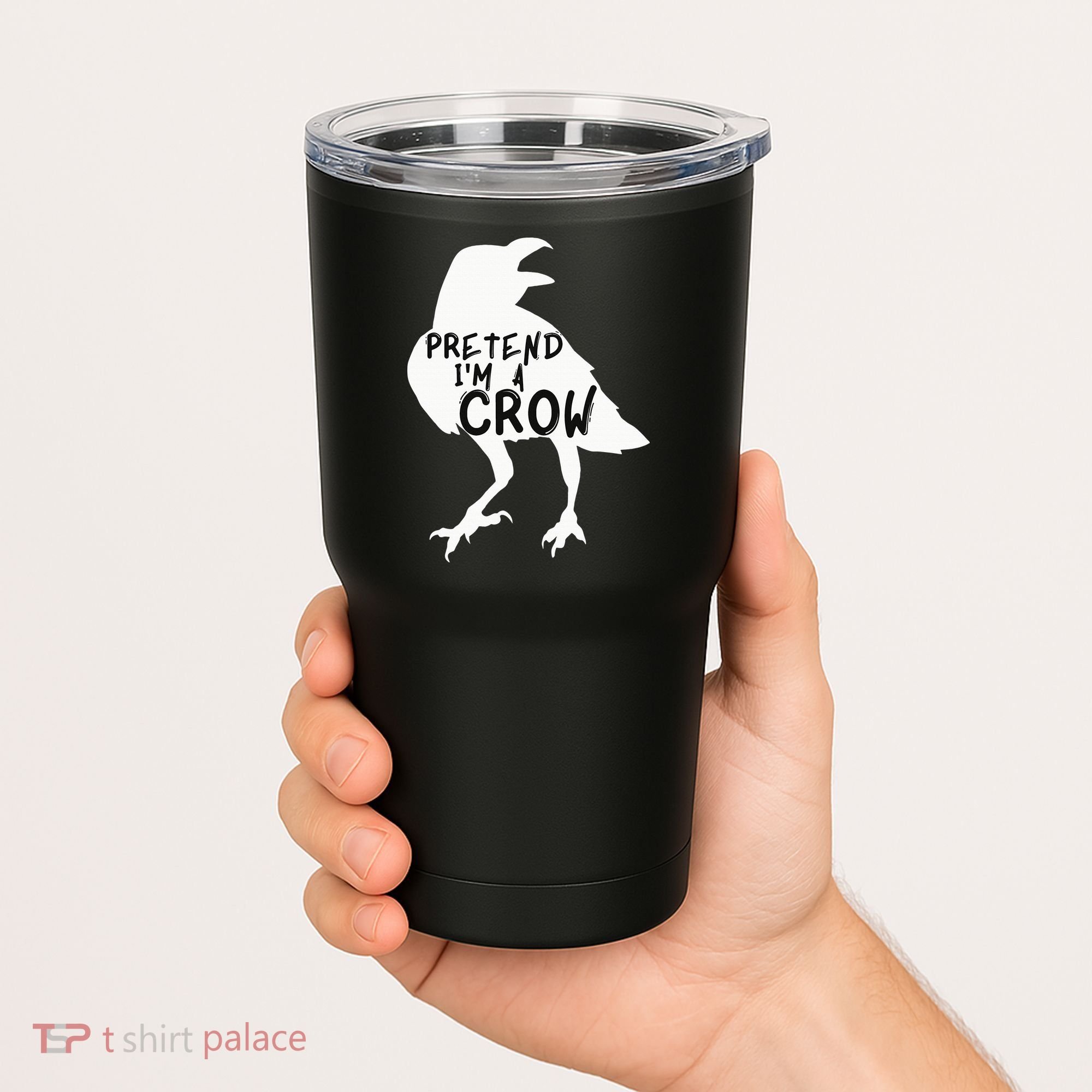 PRETEND I'M A CROW Funny Lazy Halloween Costume CROW Tumbler