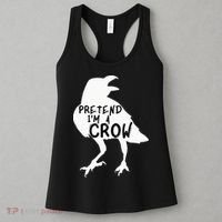 PRETEND I'M A CROW Funny Lazy Halloween Costume CROW Women's Tank Top thumb 3