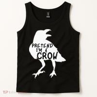 PRETEND I'M A CROW Funny Lazy Halloween Costume CROW Tank Top thumb 2
