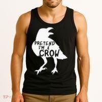 PRETEND I'M A CROW Funny Lazy Halloween Costume CROW Tank Top thumb 3