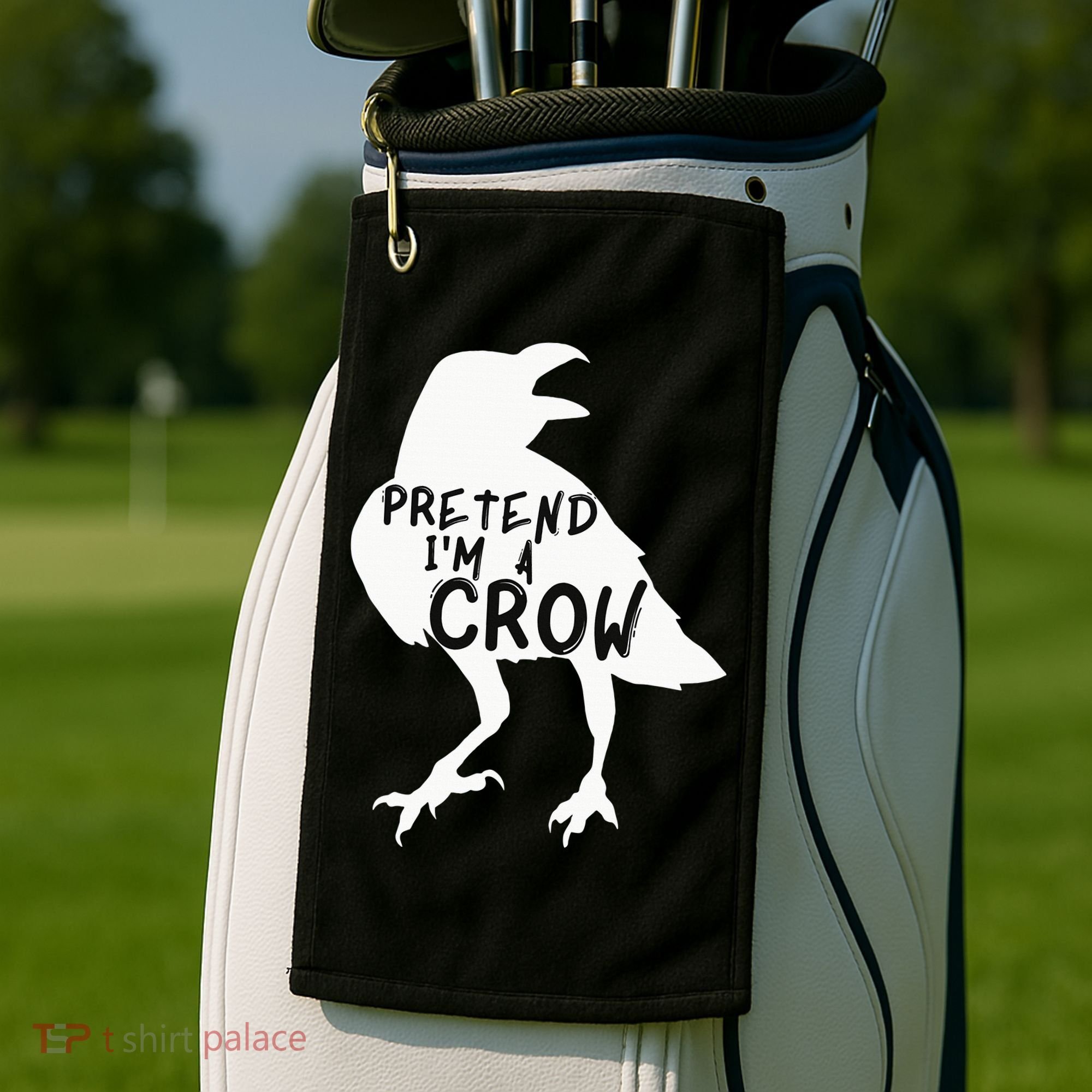 PRETEND I'M A CROW Funny Lazy Halloween Costume CROW Golf Towel