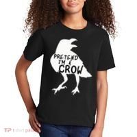 PRETEND I'M A CROW Funny Lazy Halloween Costume CROW Kids T-Shirt thumb 2