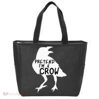 PRETEND I'M A CROW Funny Lazy Halloween Costume CROW Tote Bag thumb 0