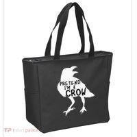 PRETEND I'M A CROW Funny Lazy Halloween Costume CROW Tote Bag thumb 2