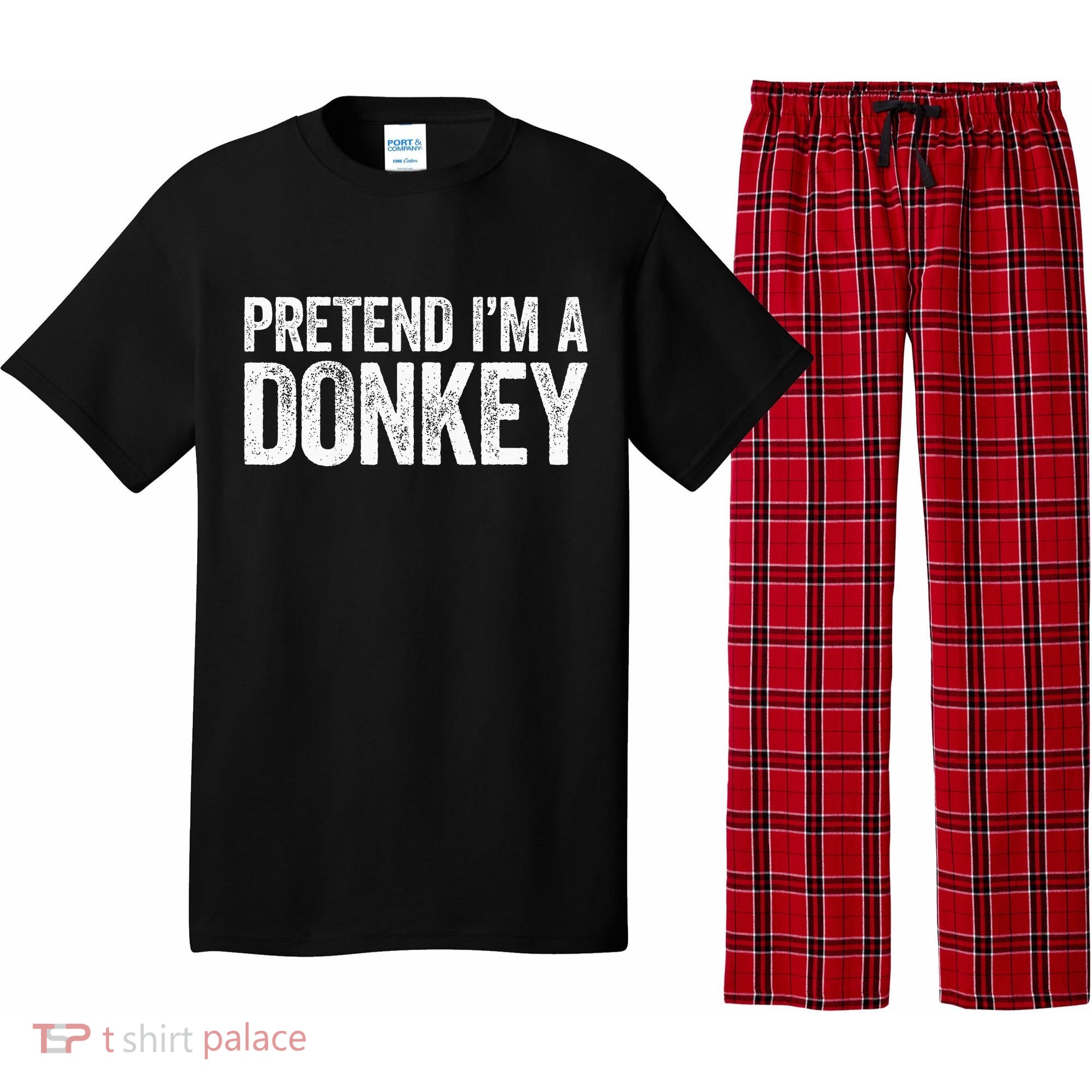 Pretend IM A Donkey Matching Costume Pajama Set