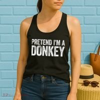 Pretend IM A Donkey Matching Costume Women's Tank Top thumb 2