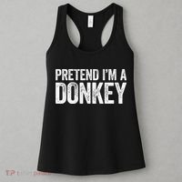Pretend IM A Donkey Matching Costume Women's Tank Top thumb 3