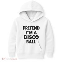Pretend IM A Disco Ball Kids Hoodie thumb 0