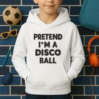 Pretend IM A Disco Ball Kids Hoodie thumb 2