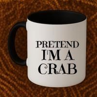 Pretend I'm A Crab Funny Gag Costume Gift Coffee Mug thumb 2
