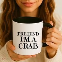 Pretend I'm A Crab Funny Gag Costume Gift Coffee Mug thumb 3