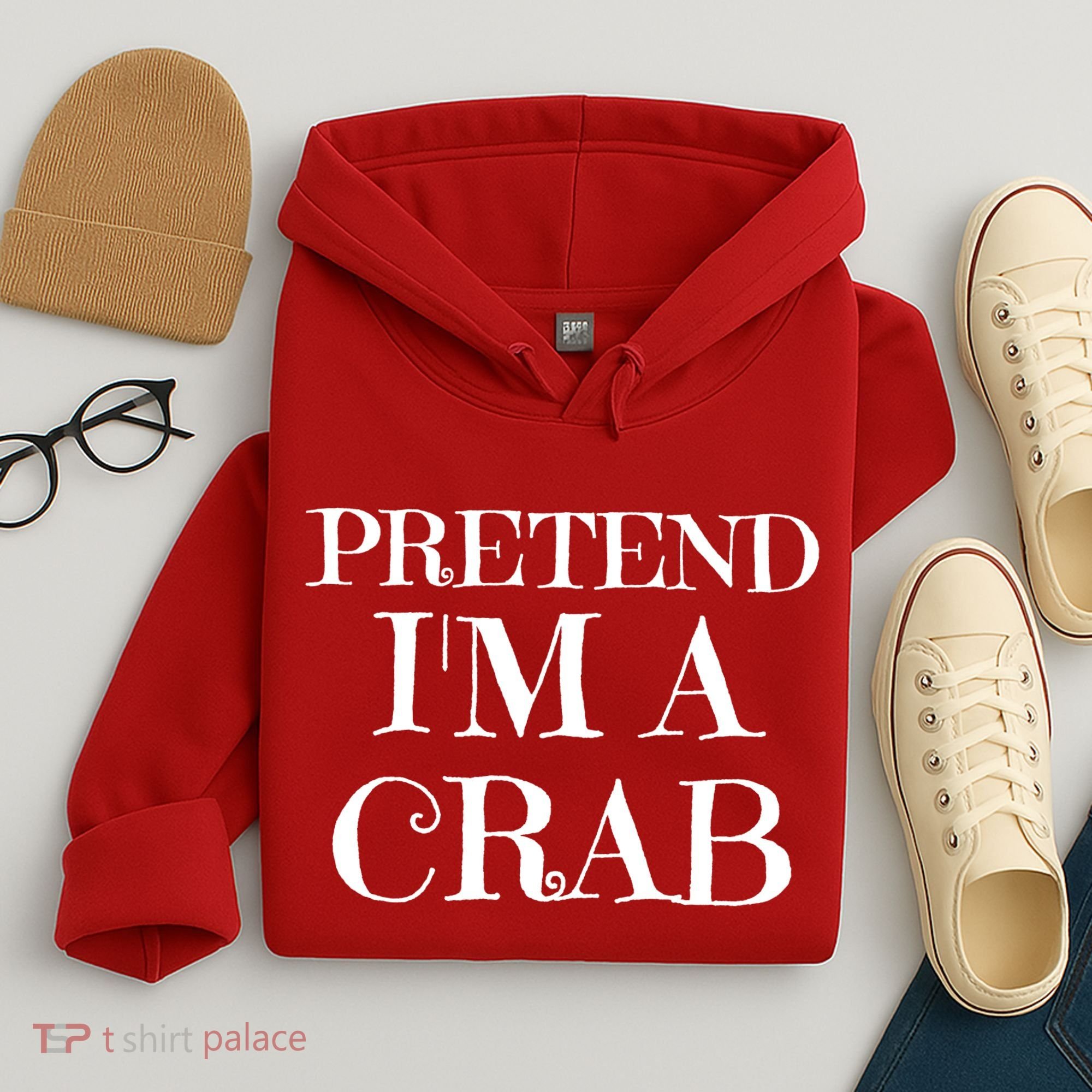 Pretend I'm A Crab Funny Gag Costume Gift Hoodie