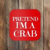 Pretend I'm A Crab Funny Gag Costume Gift Coaster thumb 0