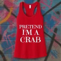 Pretend I'm A Crab Funny Gag Costume Gift Women's Tank Top thumb 3