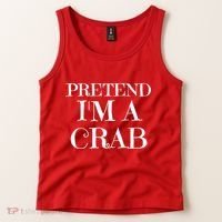 Pretend I'm A Crab Funny Gag Costume Gift Tank Top thumb 2