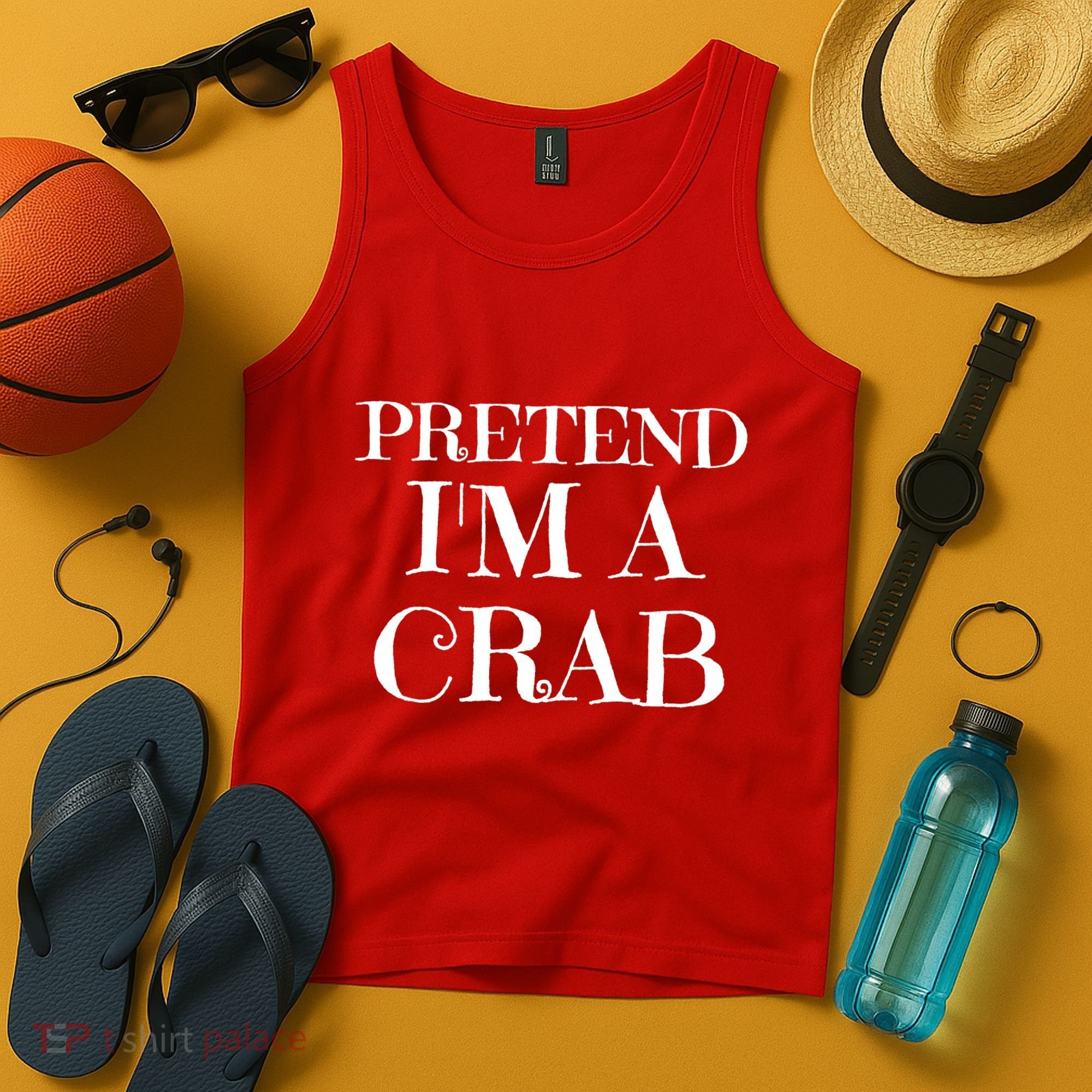 Pretend I'm A Crab Funny Gag Costume Gift Tank Top
